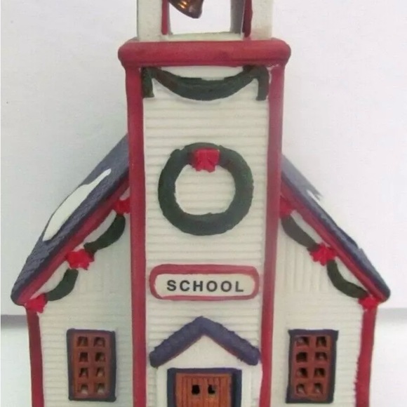 1995 LEMAX Christmas Village Porcelain SCHOOL #55181 /Harvest Crossing - Picture 3 of 4